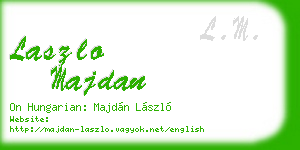 laszlo majdan business card