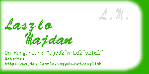 laszlo majdan business card